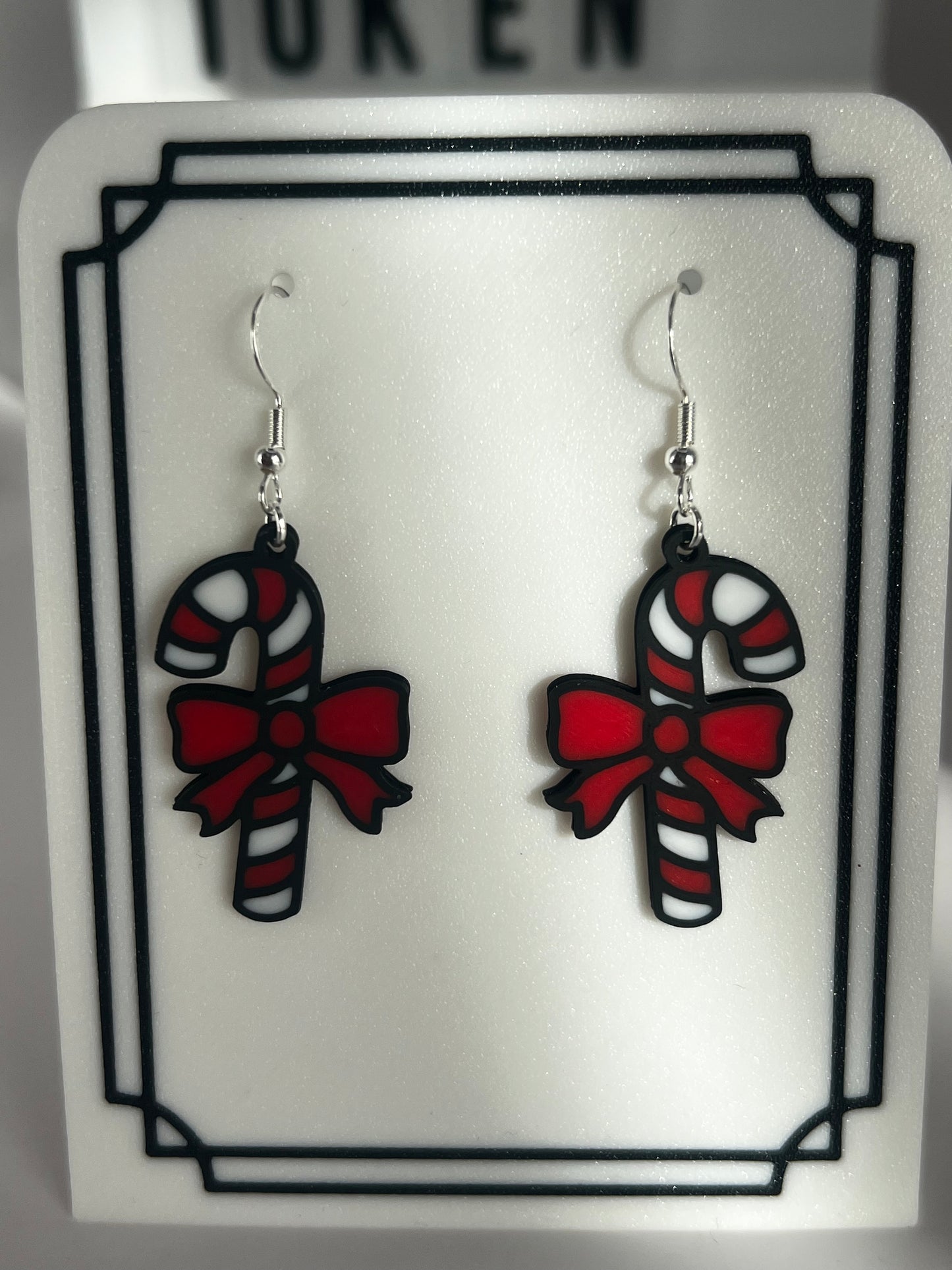Costume Jewellery - Candy Cane Earrings