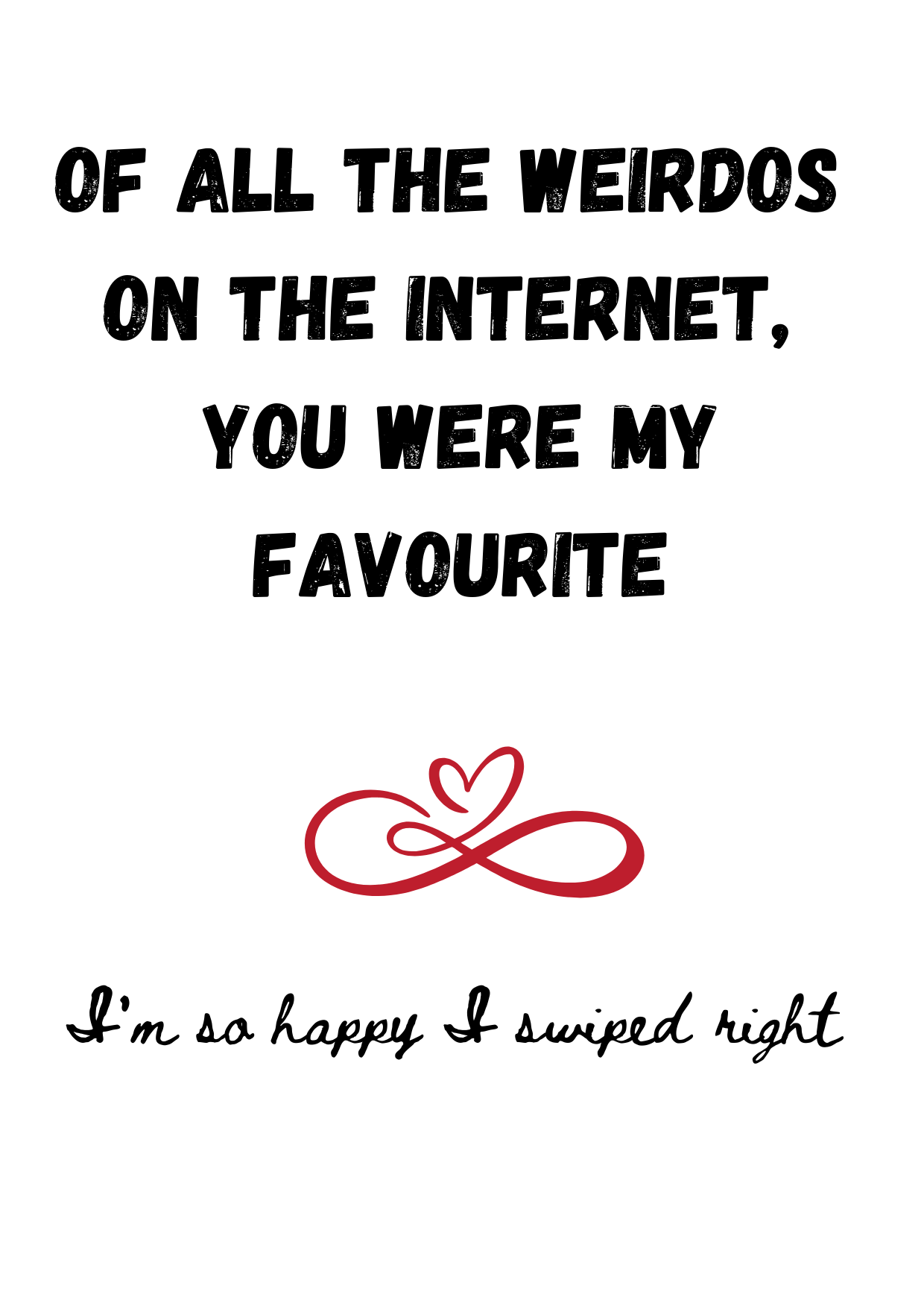 Weirdo Valentines card