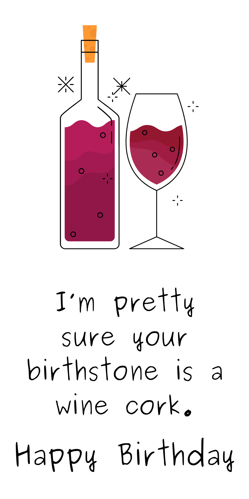 Birthstone birthday card
