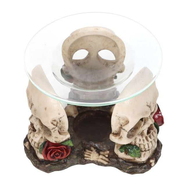 Wax Melt Warmer Skull Trio