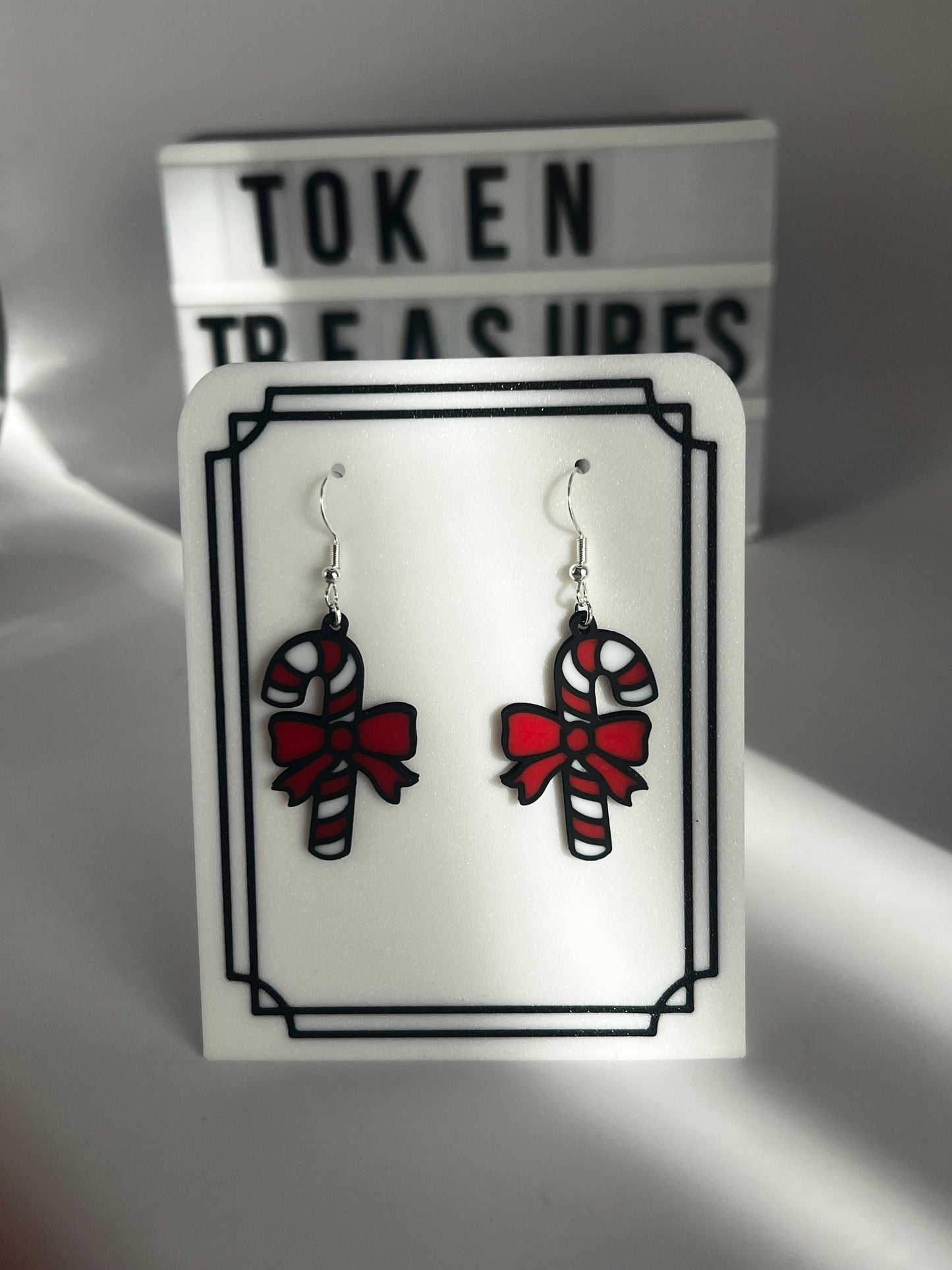 Costume Jewellery - Candy Cane Earrings