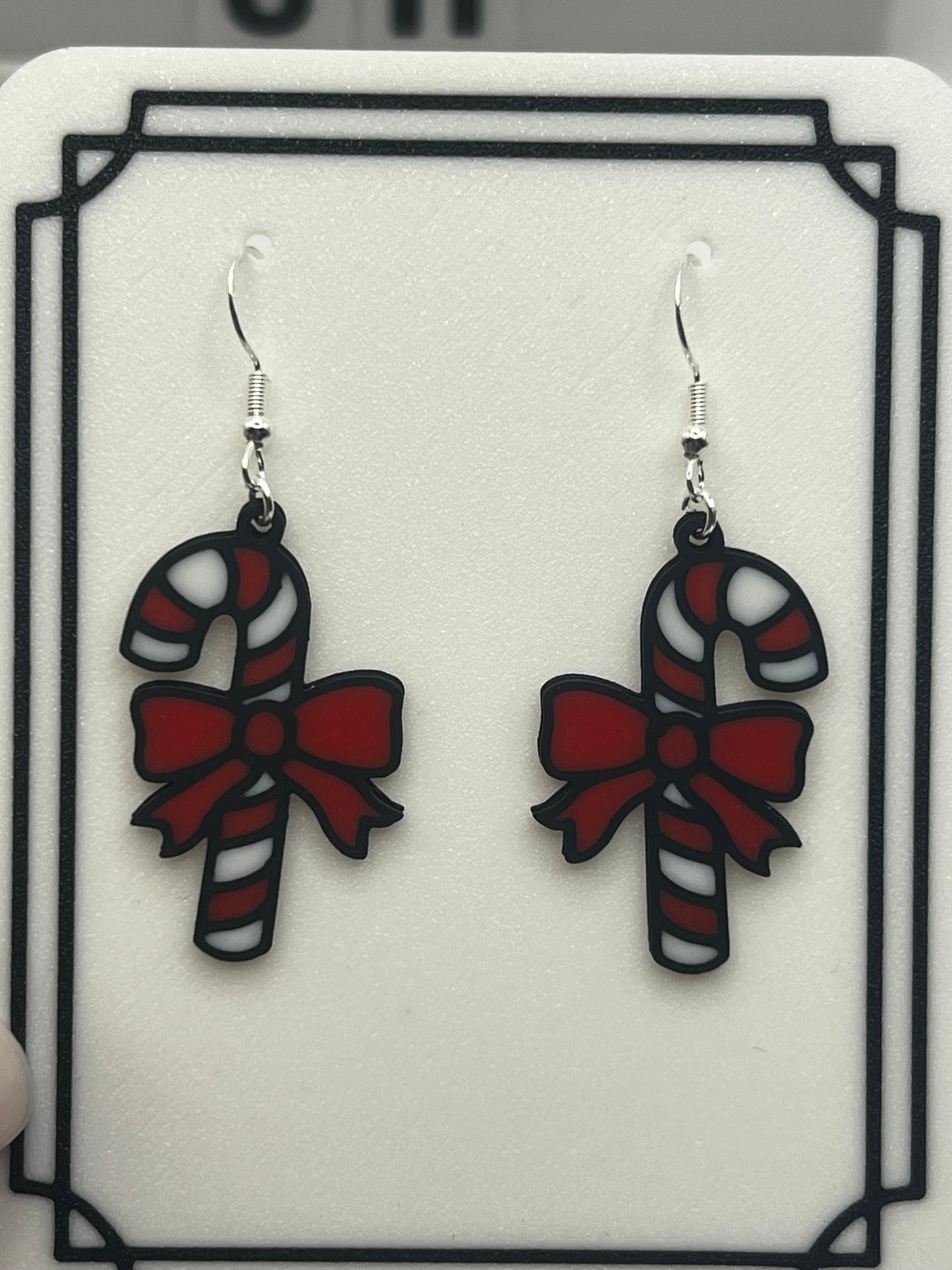 Costume Jewellery - Candy Cane Earrings