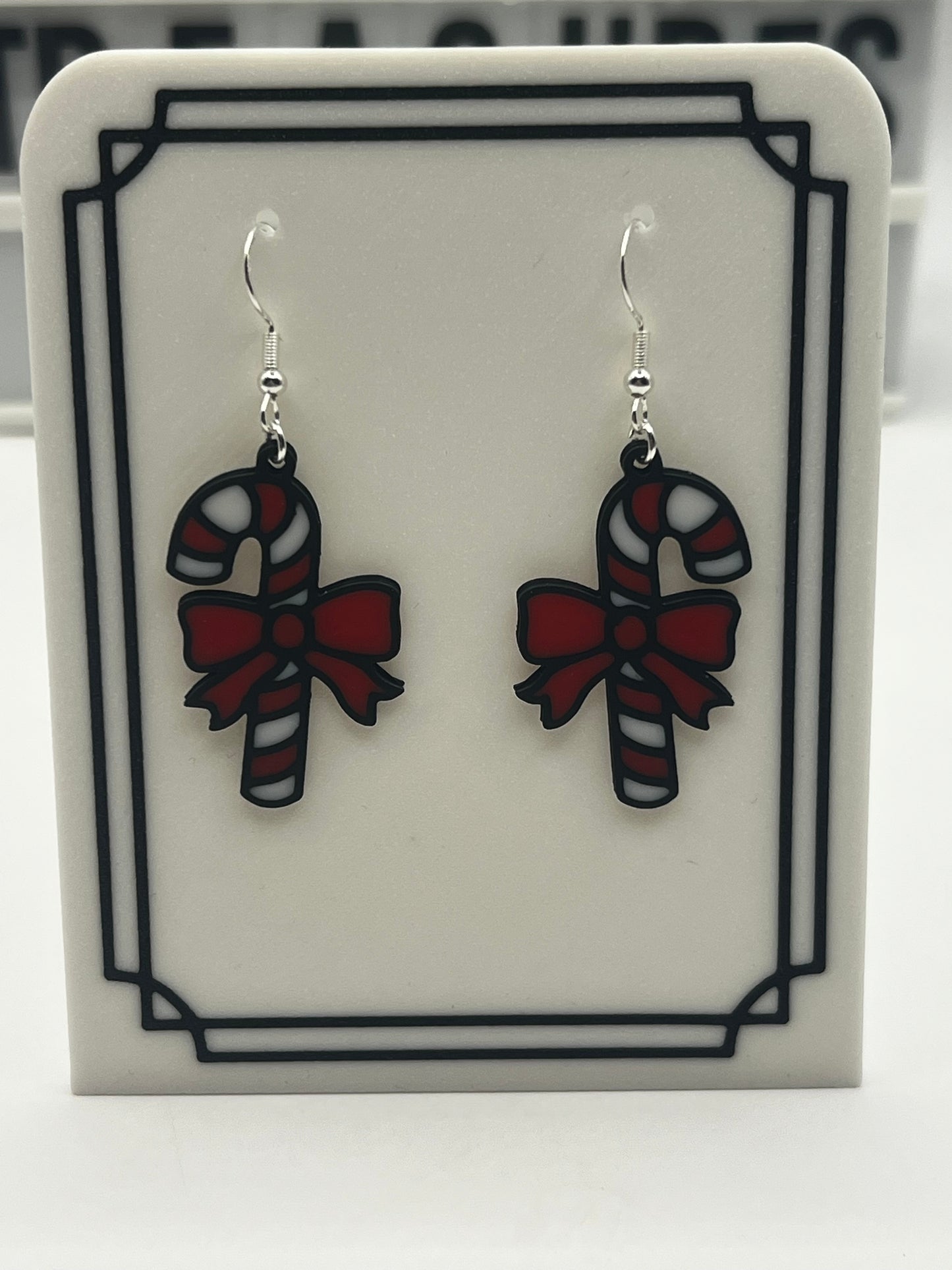 Costume Jewellery - Candy Cane Earrings