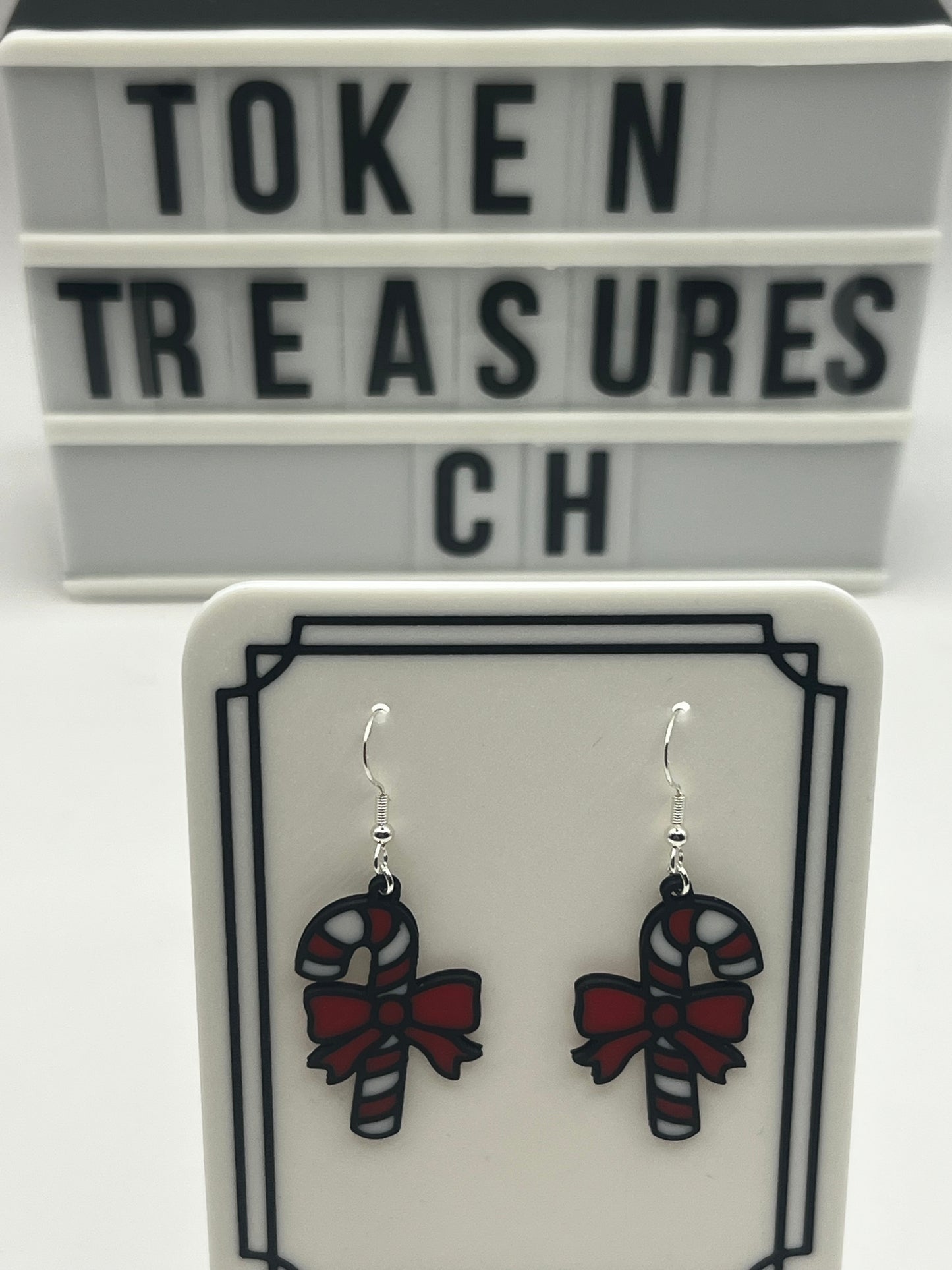 Costume Jewellery - Candy Cane Earrings