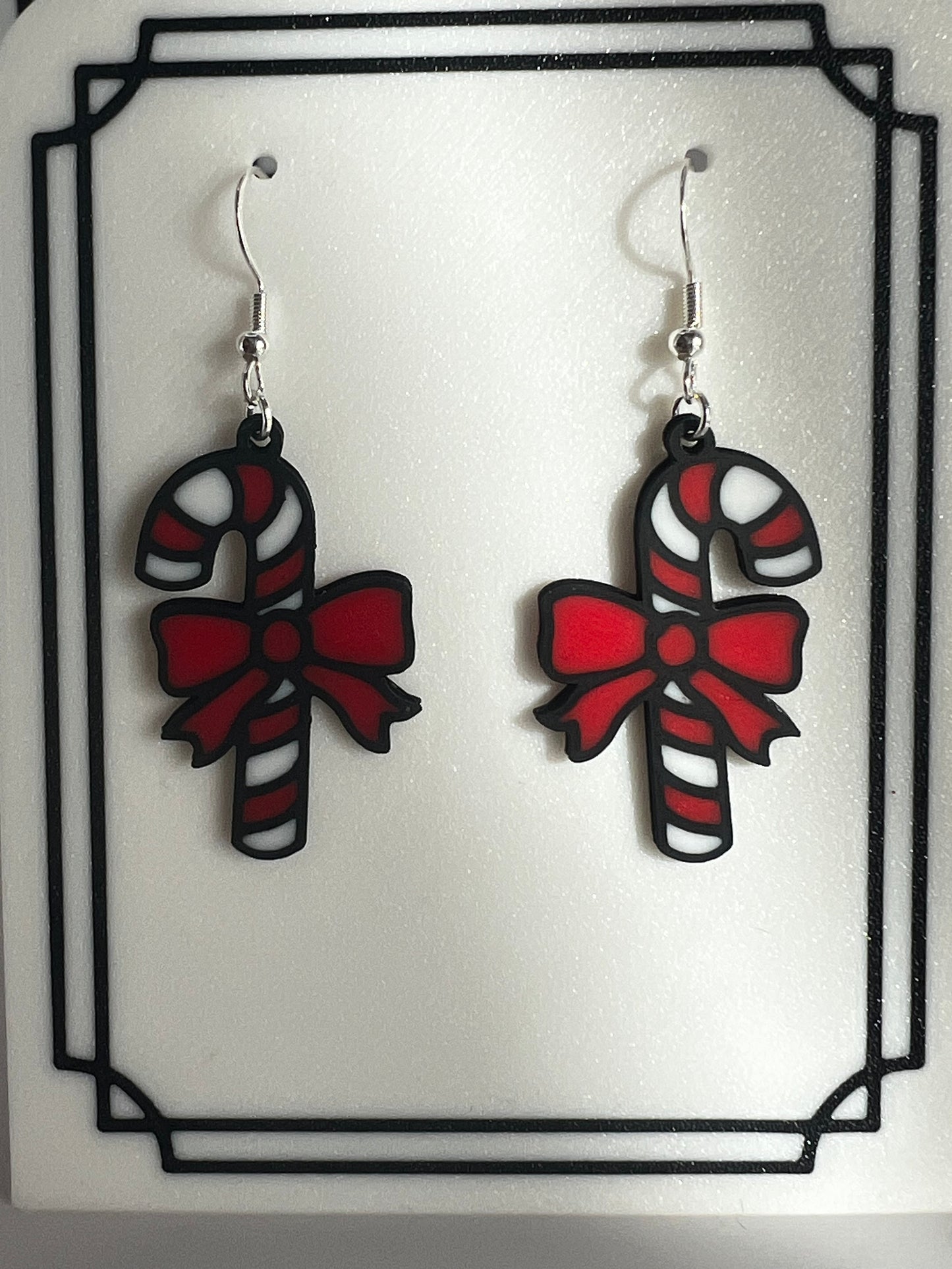 Costume Jewellery - Candy Cane Earrings