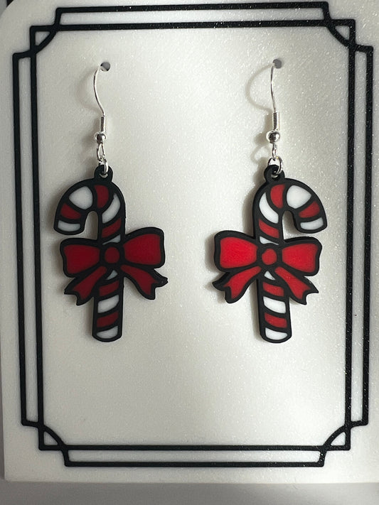 Costume Jewellery - Candy Cane Earrings