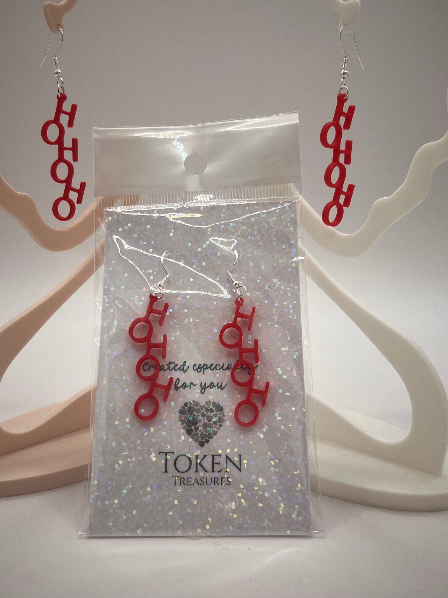 Costume Jewellery - Ho Ho Ho Christmas Earrings