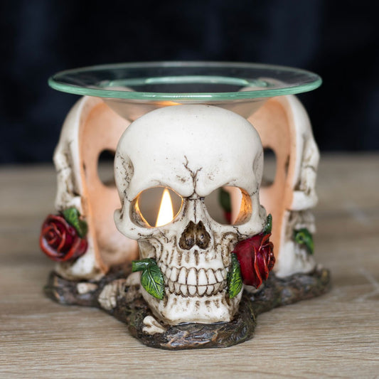 Wax Melt Warmer Skull Trio